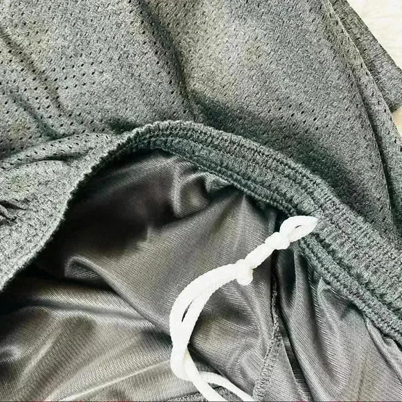 Champion Dark Gray Mesh Elastic Drawstring Waist Basketball Athletic Shorts - Picture 10 of 15